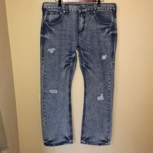 Like new distressed jeans.